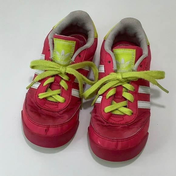 Adidas Orion pink yellow sneakers size 9 toddler - Picture 1 of 12